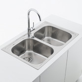 Oliveri Diaz 770mm Double Stainless Steel Kitchen Sink