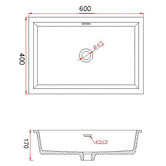 Oliveri Oslo Rectangular Undermount Bathroom Basin