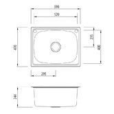 Oliveri 470mm Topmount Single Stainless Steel Laundry Sink