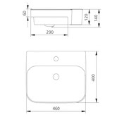 Oliveri Dublin Semi-Recessed Bathroom Basin