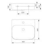 Oliveri Dublin Wall Hung Bathroom Basin