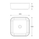 Oliveri Naples Square Bathroom Basin