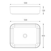 Oliveri Naples Rectangular Bathroom Basin