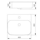 Oliveri Dublin Counter Top Bathroom Basin