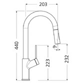Oliveri Vilo Pull-Out Spray Kitchen Mixer