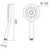 Oliveri Copenhagen Chrome Hand-held Shower Head