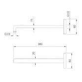 Oliveri Monaco 380mm Shower Arm