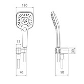 Oliveri Monaco Hand-held Shower with Bracket