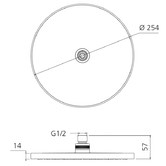 Oliveri Rome 250mm Shower Head