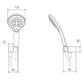 Oliveri Rome Hand-held Shower with Bracket