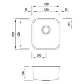 Oliveri Nu-Petite 410mm Single Stainless Steel Kitchen Sink