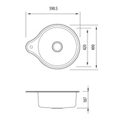 Oliveri Solitaire 590mm Single Stainless Steel Kitchen Sink with Tap Landing