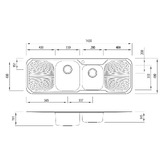 Oliveri Petite 1430mm Topmount 1 &amp; &frac34; Stainless Steel Kitchen Sink with Drainers