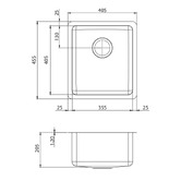 Oliveri Sonetto 400mm Single Stainless Steel Kitchen Sink