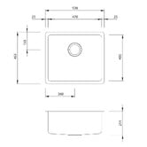 Oliveri Sonetto 520mm Single Stainless Steel Kitchen Sink