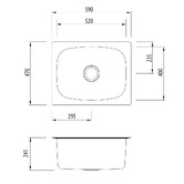 Oliveri 590mm Undermount Single Stainless Steel Laundry Sink