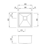 Oliveri Professional Series 430mm Undermount  Single Kitchen Sink