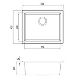 Oliveri Santorini 560mm Undermount Single Kitchen Sink