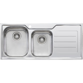 Oliveri Flinders 1080mm 1 &amp; &frac34; Stainless Steel Kitchen Sink