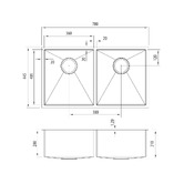 Oliveri Spectra 780mm Double Stainless Steel Kitchen Sink &amp; Accessories Package