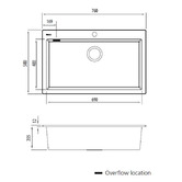 Oliveri Santorini 760mm Topmount Single Kitchen Sink