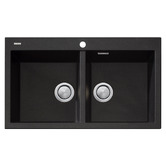 Oliveri Santorini 860mm Top Mount Double Granite Kitchen Sink
