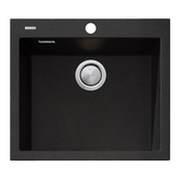 Oliveri Santorini 560mm Top Mount Single Granite Kitchen Sink