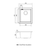 Oliveri Santorini 410mm Undermount Single Granite Kitchen Sink