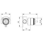 Oliveri Unibody Brass Shower/Bath Wall Mixer In-Wall Body Only