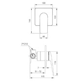 Oliveri Paris Shower/Bath Wall Mixer