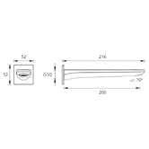 Oliveri Paris 200mm Bath/Basin Wall Spout
