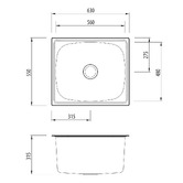 Oliveri Marco 630mm Single Stainless Steel Laundry Sink