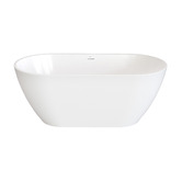 Oliveri Naples Gloss White Acrylic Freestanding Bath with Overflow