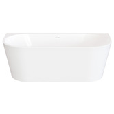 Oliveri Naples Gloss White Acrylic Back To Wall Bath with Overflow