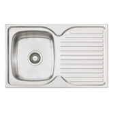 Oliveri Endeavour 770mm Single Stainless Steel Kitchen Sink with Right Drainer