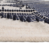 Milkcan Products Blue Evie Woven Cotton Rug