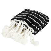 Milkcan Products Luxe Striped Tassel Throw