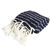 Milkcan Products Luxe Striped Tassel Throw