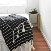 Milkcan Products Luxe Striped Tassel Throw