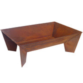 Milkcan Products Nevada Rectangular Rust Fire Pit