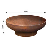 Milkcan Products Phoenix 70 Rust Fire Pit