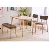 Maja Ansel Design 4 Seater Halsey Dining Table, Chair &amp; Bench Set