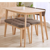 Maja Ansel Design 4 Seater Halsey Dining Table, Chair &amp; Bench Set