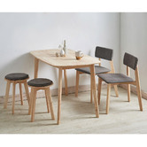 Maja Ansel Design 4 Seater Halsey Dining Table, Chair &amp; Stool Set