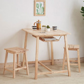 Maja Ansel Design 2 Seater Reina Rubberwood Dining Table &amp; Stool Set
