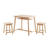 Maja Ansel Design 2 Seater Reina Rubberwood Dining Table &amp; Stool Set