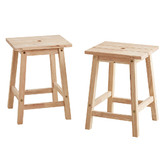 Maja Ansel Design 2 Seater Reina Rubberwood Dining Table &amp; Stool Set