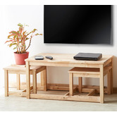 Maja Ansel Design 3 Piece Karina Rubberwood Coffee Table Set