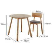 Maja Ansel Design 2 Seater Allanis Rubberwood Dining Table &amp; Chair Set