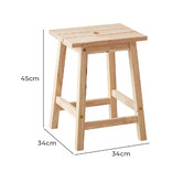 Maja Ansel Design 2 Seater Reina Rubberwood Dining Table &amp; Stool Set